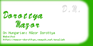 dorottya mazor business card